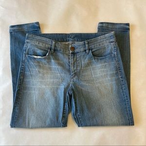 LOFT Curvy Skinny Light Blue Mid Rise Cuffed Ankle Size 30 Jeans